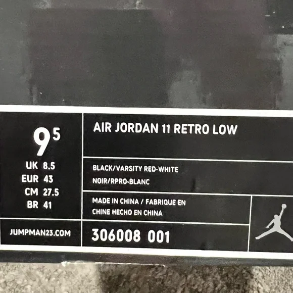 EXTREMELY RARE AIR JORDAN 11 RETRO men’s 9.5